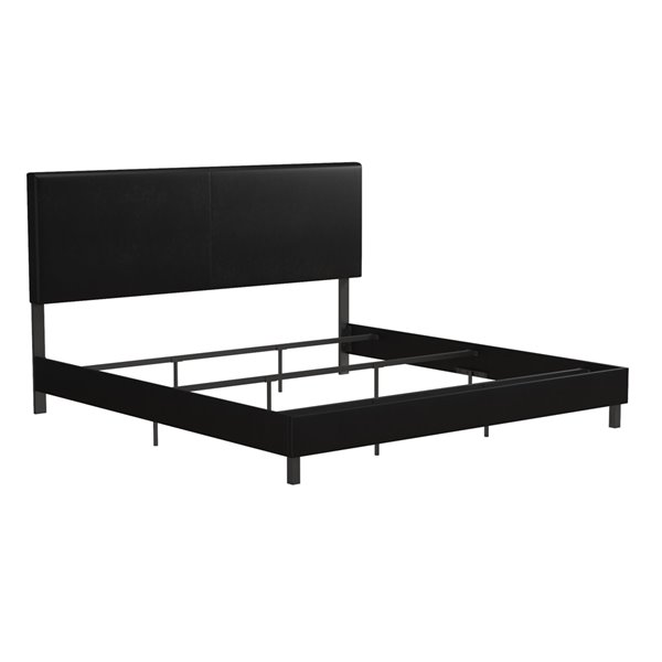 DHP Janford Upholstered Bed King 45.5in x 79.5in x 83in Black