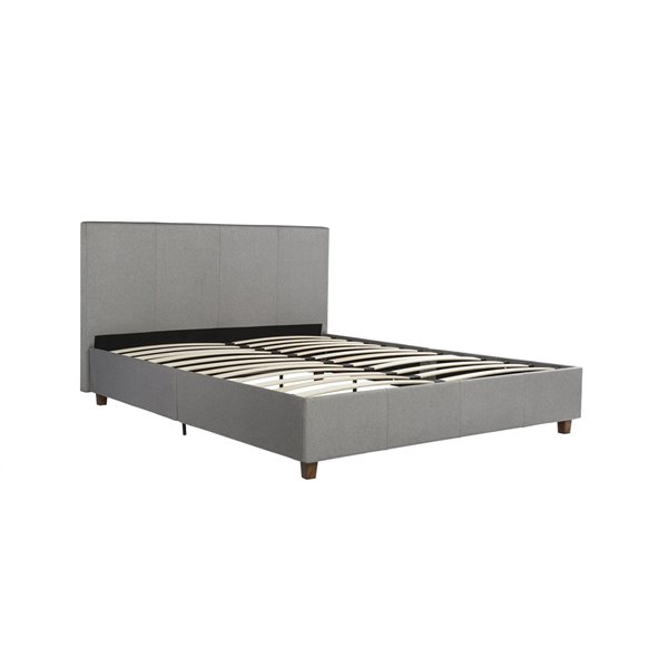 DHP Maddie Upholstered Bed - Queen - 39.5-in x 64.5-in x 84-in - Gray ...