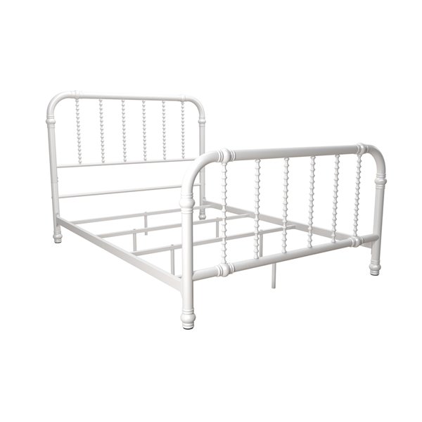 DHP Jenny Lind Metal Bed - Full - 47-in x 57.51-in x 79.5-in - White