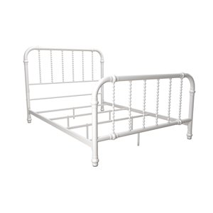 DHP Jenny Lind Metal Bed - Full - 47-in x 57.51-in x 79.5-in - White