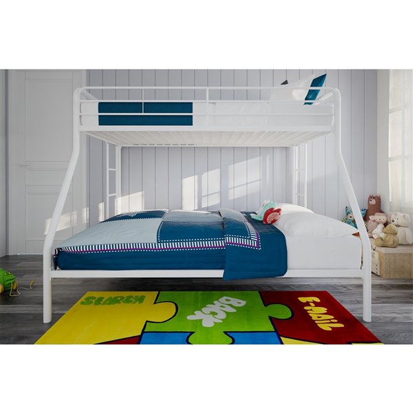 DHP Bunk Bed - Full/Twin - 61.5-in x 78-in x 56.5-in - White