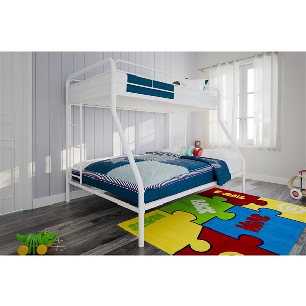 Dhp Bunk Bed Full Twin 61 5 In X 78, Dhp Twin Over Twin Metal Bunk Bed
