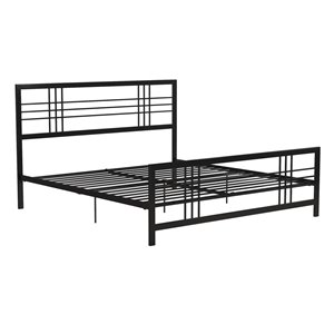 DHP Burbank Metal Bed - King - 46-in x 78.5-in x 82-in - Black