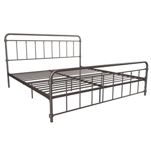 DHP Wallace Metal Bed - King - 46-in x 79-in x 83.5-in - Bronze