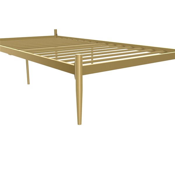 DHP Giulia Modern Metal Bed - Twin - 48.5-in x 41.5-in x 77.5-in - Gold