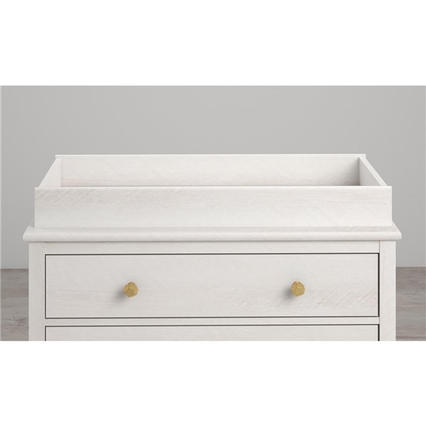 Little Seeds Monarch Hill Poppy Changing Table Topper Ivory Oak