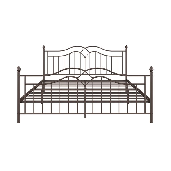 DHP Tokyo Metal Bed - King - 44.5-in x 78-in x 83-in - Bronze