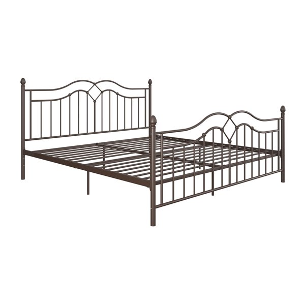 Dhp Tokyo Metal Bed King 44 5 In X, How To Put Together King Metal Bed Frame