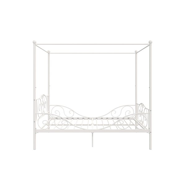 DHP Canopy Metal Bed - Full - 71.5-in x 56-in x 77.5-in - White