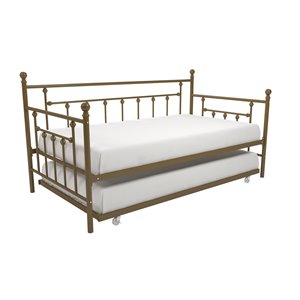 DHP Manila Metal Bed - Queen - 44-in x 62.5-in x 83-in - Bronze