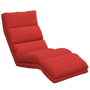 Chaise longue réglable avec mousse-mémoire Beverly de DHP, 25,5 po, rouge
