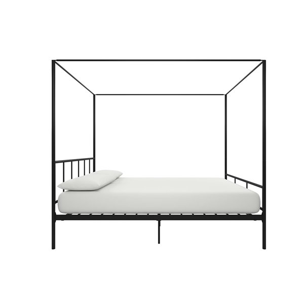 Novogratz Marion Canopy Bed - Full - 73-in x 56-in x 77-in - Black