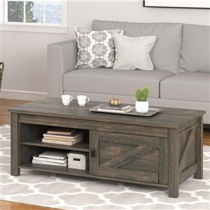 Table de salon Farmington de Ameriwood, 23,62 po x 47,6 po x 18,39 po, chêne délavé