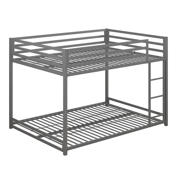 DHP Miles 56.5-in x 77.5-in x 54-in Silver Steel Full Bunk Bed