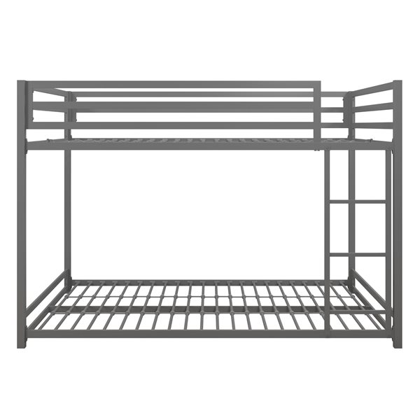 DHP Miles 56.5-in x 77.5-in x 54-in Silver Steel Full Bunk Bed