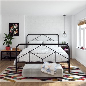 Novogratz Francis Farmhouse Metal Bed - Twin - 46-in x 41-in x 77.5-in - Green