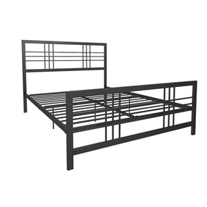 DHP Burbank Metal Bed - Queen - 46-in x 62.5-in x 82-in - Black