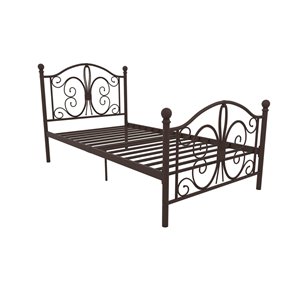 DHP Bombay Metal Bed - Twin - 41.5-in x 41-in x 77.5-in - Bronze