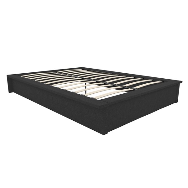 Dhp Maven Upholstered Platform Bed, Dhp Maven Platform Bed With Under Storage King Size Frame Black