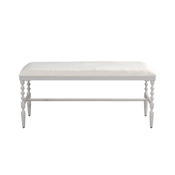 DHP Jenny Lind Bench 39.5in x 15.5in x 16in White 4343149 RONA