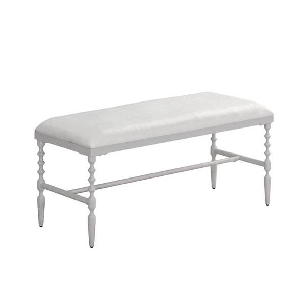 DHP Jenny Lind Bench 39.5in x 15.5in x 16in White 4343149 RONA