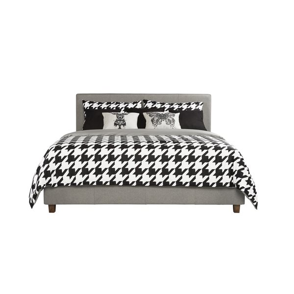 DHP Maddie Upholstered Bed - Full - 39.5-in x 58.5-in x 79-in - Gray