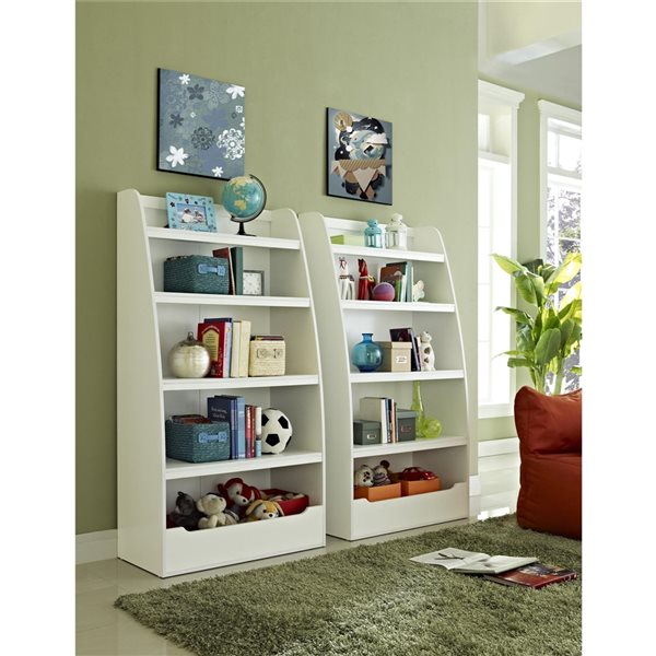 Bibliothèque à 4 tablettes Mia de Ameriwood, 31,5 po x 60 po, blanc