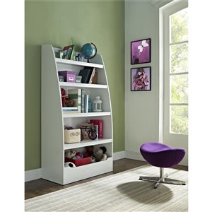 Ameriwood Mia Kids' 4-Shelf Bookcase - 31.5-in x 60-in - White