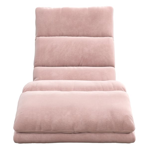 Dhp Beverly Wave Adjustable Memory Foam Lounger 25 5 In Pink 2236719 Rona