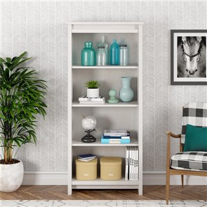 Bibliothèque à 4 tablettes Bassinger de Ameriwood, 26,69 po x 60,35 po, chêne ivoire
