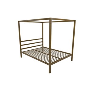 DHP Modern Canopy Bed - Queen - 73.5-in x 63-in x 84-in - Gold