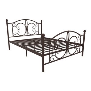 DHP Bombay Metal Bed - Full - 41.5-in x 56-in x 77.5-in - Bronze