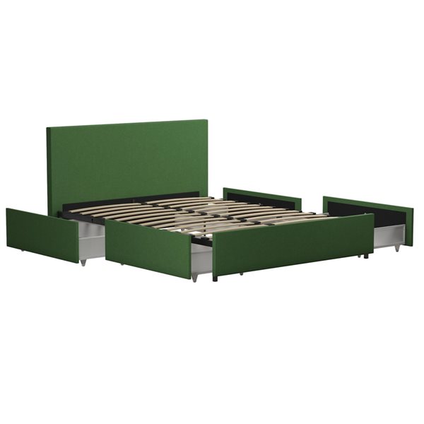 Novogratz Brittany Upholstered Bed Queen 41.5in x 62.5in x 85.5