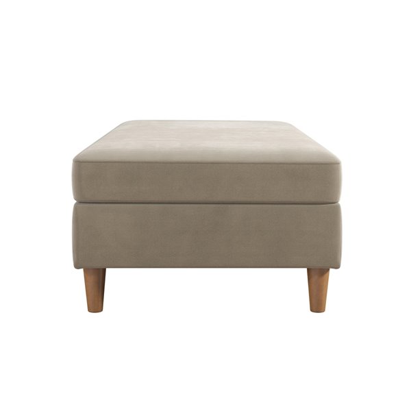 DHP Hartford Storage Ottoman - 27-in x 51-in x 17-in - Tan