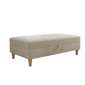 Ottoman de rangement Hartford de DHP, 27 po x 51 po x 17 po, marron