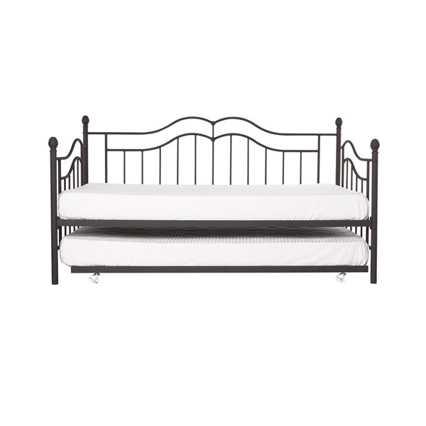 DHP Tokyo Metal Daybed and Trundle - Twin - 41.5-in x 42.5-in x 77.5-in - Bronze