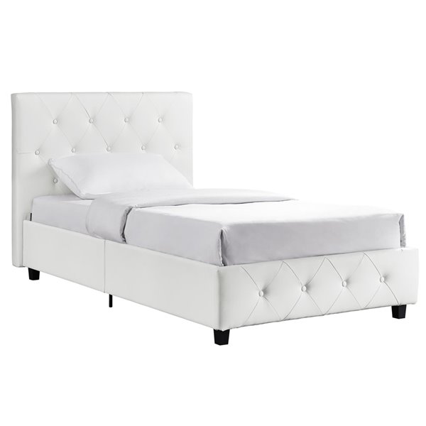 Dhp Dakota Upholstered Bed Twin 39, Dhp Dakota Faux Leather Upholstered Platform Bed Queen