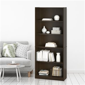 Bibliothèque à 5 tablettes Hayden de Ameriwood, 27,44 po x 71,5 po, espresso