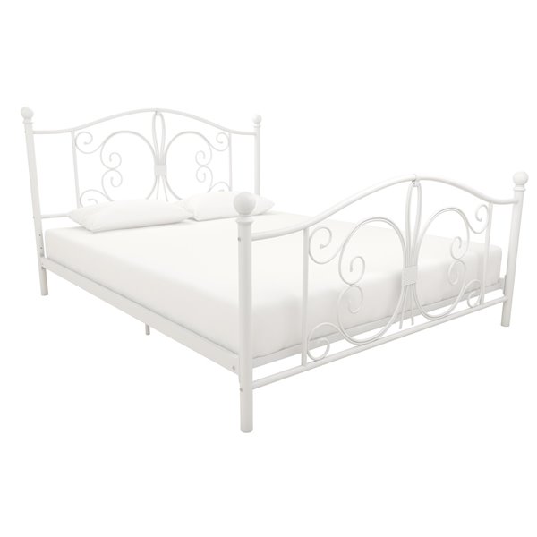 DHP Bombay Metal Bed - Queen - 41.5-in x 62.5-in x 83-in - White