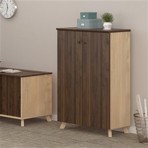 Armoire de rangement AX1 de Ameriwood, 2 portes, 31,5 po x 17,72 po x50,2 po, noyer