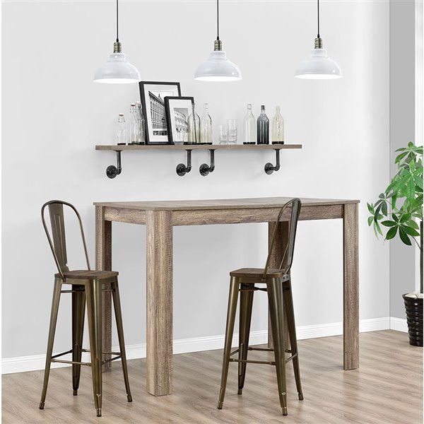 DHP Luxor Metal Bar Stool 30in Bronze 2Pk S005107 RONA