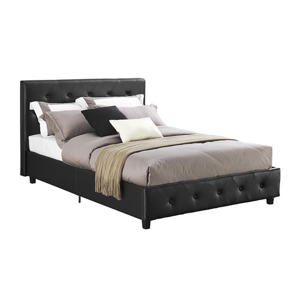 Dhp dakota upholstered faux store leather platform bed