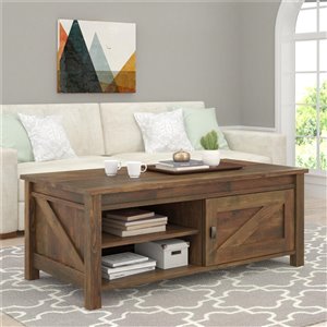 Table de salon Farmington de Ameriwood, 23,63 po x 47,63 po x 18,38 po, rustique