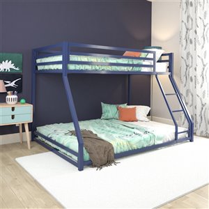 Lit superposé Miles de DHP, simple, 56,5 po x 77,5 po x 54 po, argent