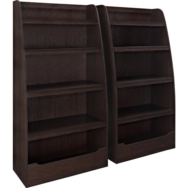 Ameriwood Mia Kids' 4-Shelf Bookcase - 31.5-in x 60-in - Espresso