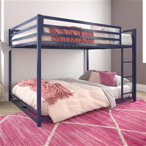 Lit superposé Miles de DHP, simple, 56,5 po x 77,5 po x 54 po, bleu