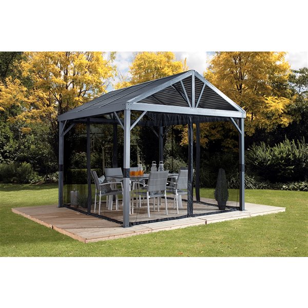 Sojag Sanibel I Sun Shelter in Grey - 8-ft x 8-ft