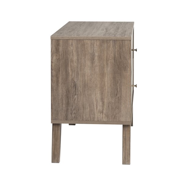 Prepac Milo 2-drawer Nightstand, Drifted Gray