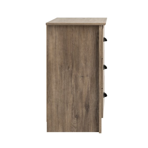 Prepac Salt Spring 3-drawer Tall Nightstand in Drifted Gray