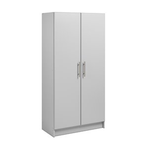 Prepac Elite 32-in x 65-in x 16-in Light Grey Storage Cabinet